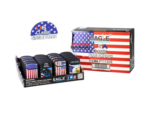 Eagle Torch U.S. Flag Torch PT113US 20ct - Premium  from H&S WHOLESALE - Just $32! Shop now at H&S WHOLESALE